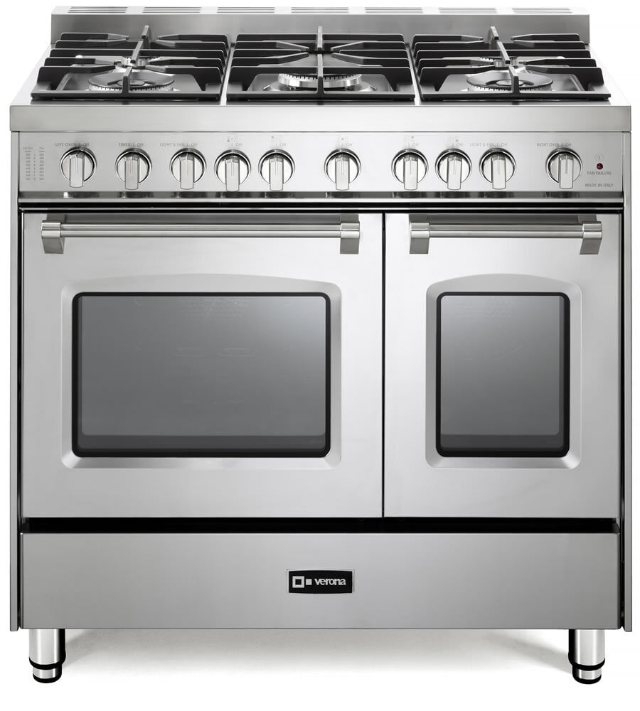 Verona VPFSGG365DSS Stainless Steel 36" Gas Double Oven Range - Prestige Series