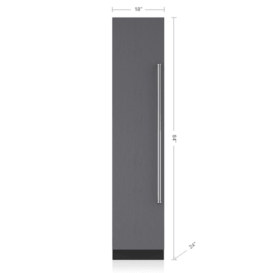 Sub-Zero IC18FIRH 18" Designer Column Freezer With Ice Maker - Panel Ready