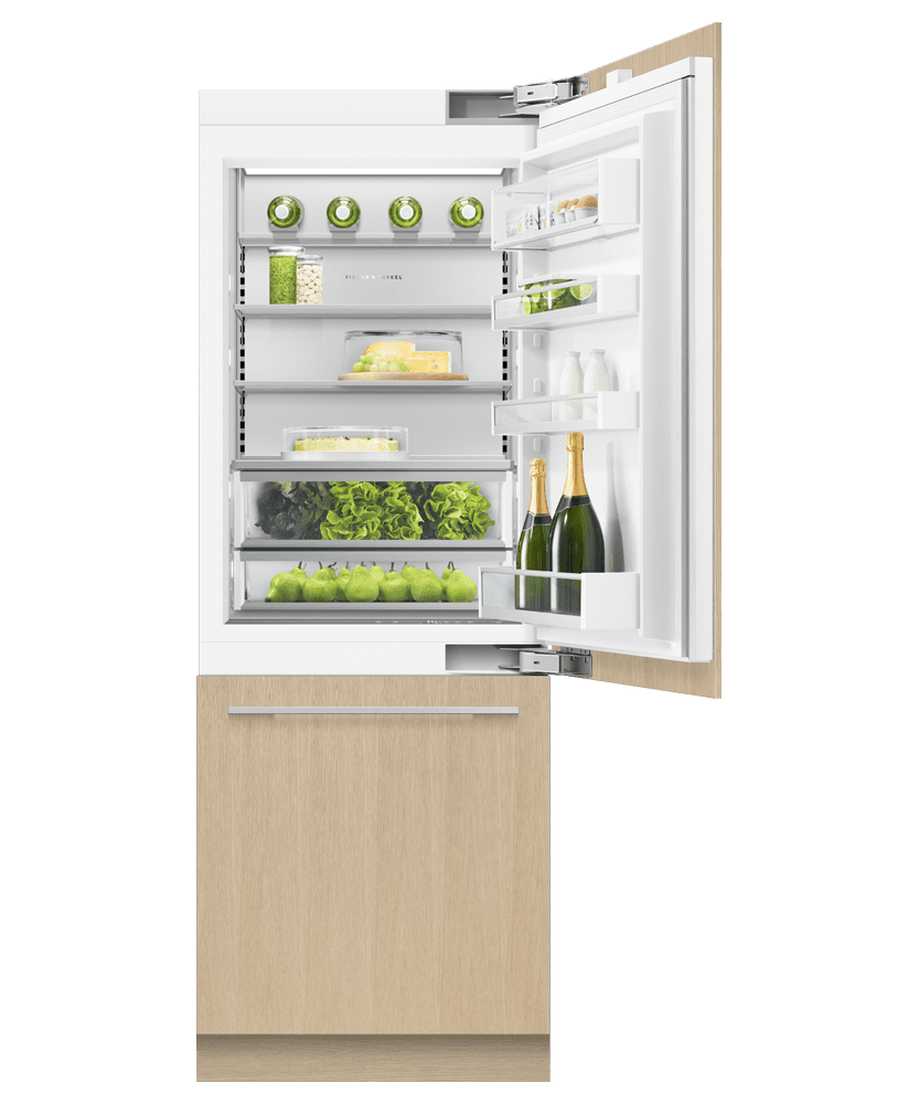 Fisher & Paykel RS3084WRU1 Integrated Refrigerator Freezer, 30", Ice & Water