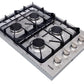 Thor Kitchen TGC3001 30 Inch Professional Drop-In Gas Cooktop With Four Burners In Stainless Steel