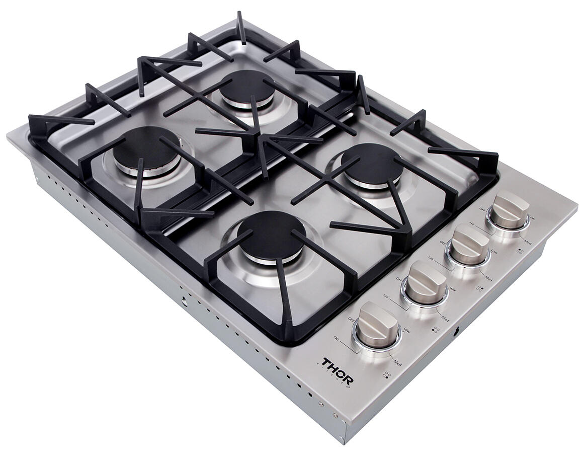 Thor Kitchen TGC3001 30 Inch Professional Drop-In Gas Cooktop With Four Burners In Stainless Steel
