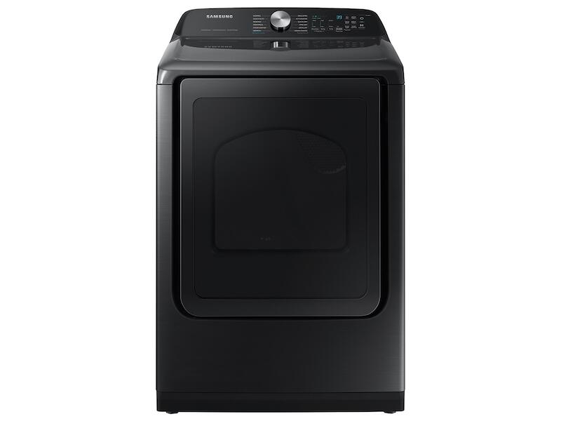 Samsung DVG52A5500V 7.4 Cu. Ft. Smart Gas Dryer With Steam Sanitize+ In Brushed Black