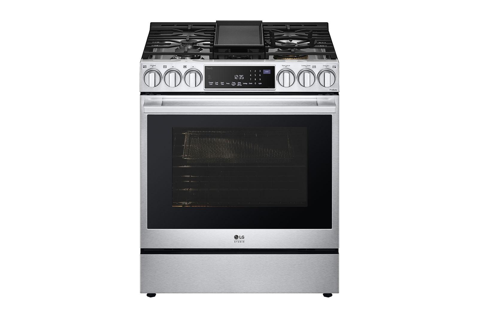 Lg LSDS6338F 6.3 Cu. Ft. Smart Wi-Fi Dual Fuel Slide-In Range With Probake Convection® And Easyclean®