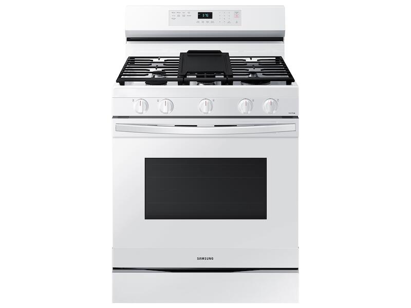 Samsung NX60A6511SW 6.0 Cu. Ft. Smart Freestanding Gas Range With Integrated Griddle In White