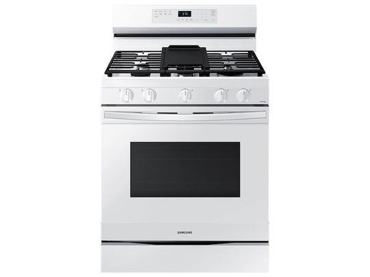 Samsung NX60A6511SW 6.0 Cu. Ft. Smart Freestanding Gas Range With Integrated Griddle In White