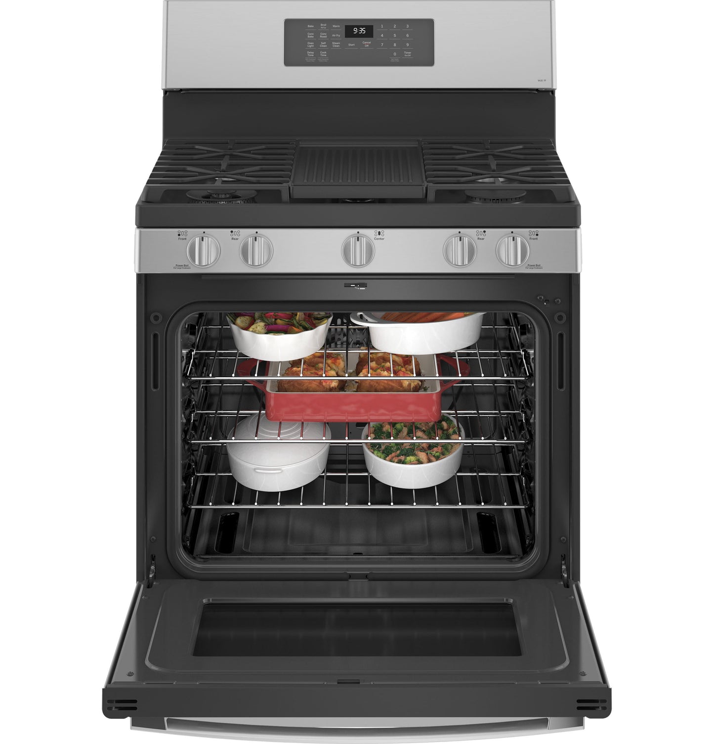 Ge Appliances PGB935YPFS Ge Profile™ Smart 30" Free-Standing Self Clean Gas Fingerprint Resistant Range With No Preheat Air Fry