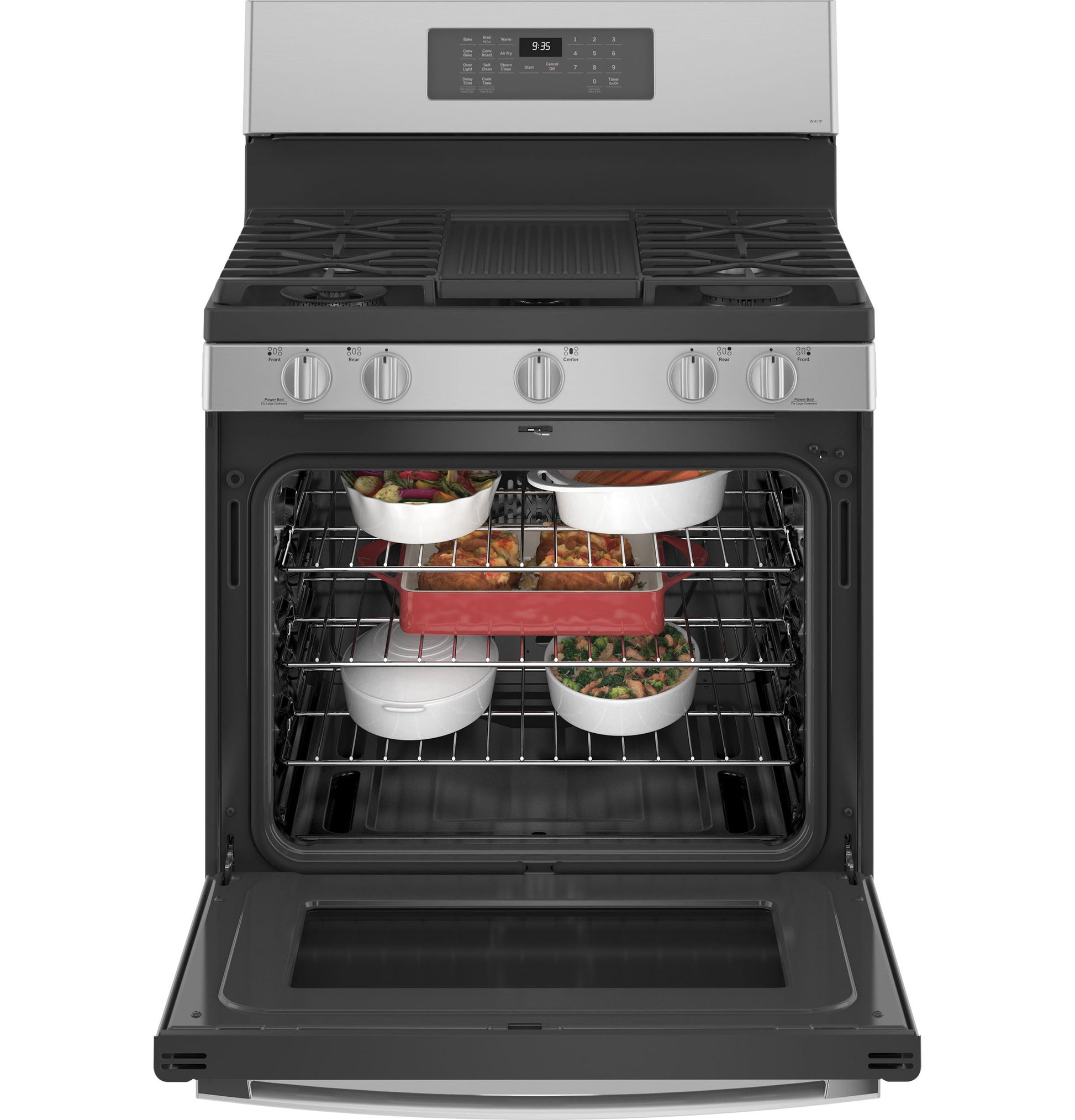 Ge Appliances PGB935YPFS Ge Profile™ Smart 30" Free-Standing Self Clean Gas Fingerprint Resistant Range With No Preheat Air Fry