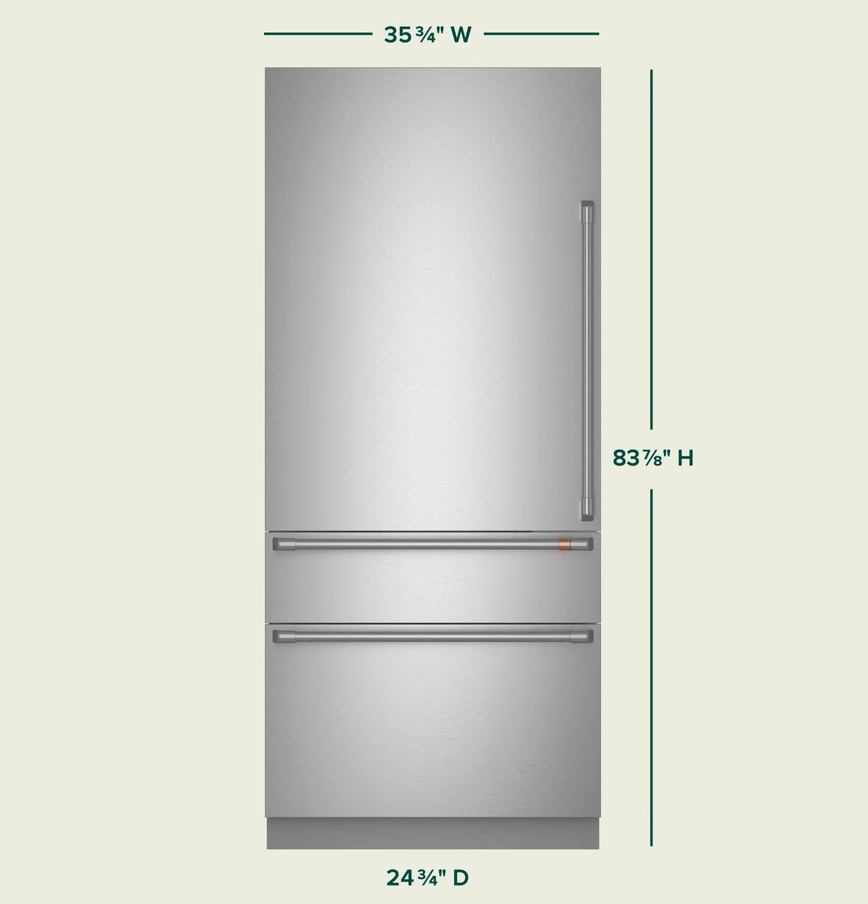 Cafe CIC36LP2VS1 Café™ 36" Integrated Bottom-Freezer Refrigerator