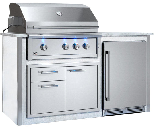Xo Appliance XOGOK36V2WH Appliance Ready Pre-Assembled 36" Designer Island White COMPONENTS SOLD SEPARATELY - Gray
