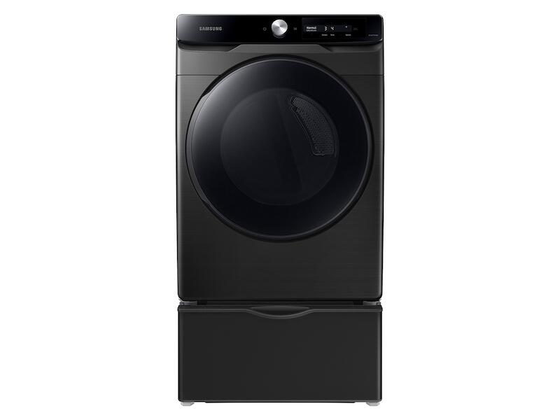 Samsung DVE45A6400V 7.5 Cu. Ft. Smart Dial Electric Dryer With Super Speed Dry In Brushed Black
