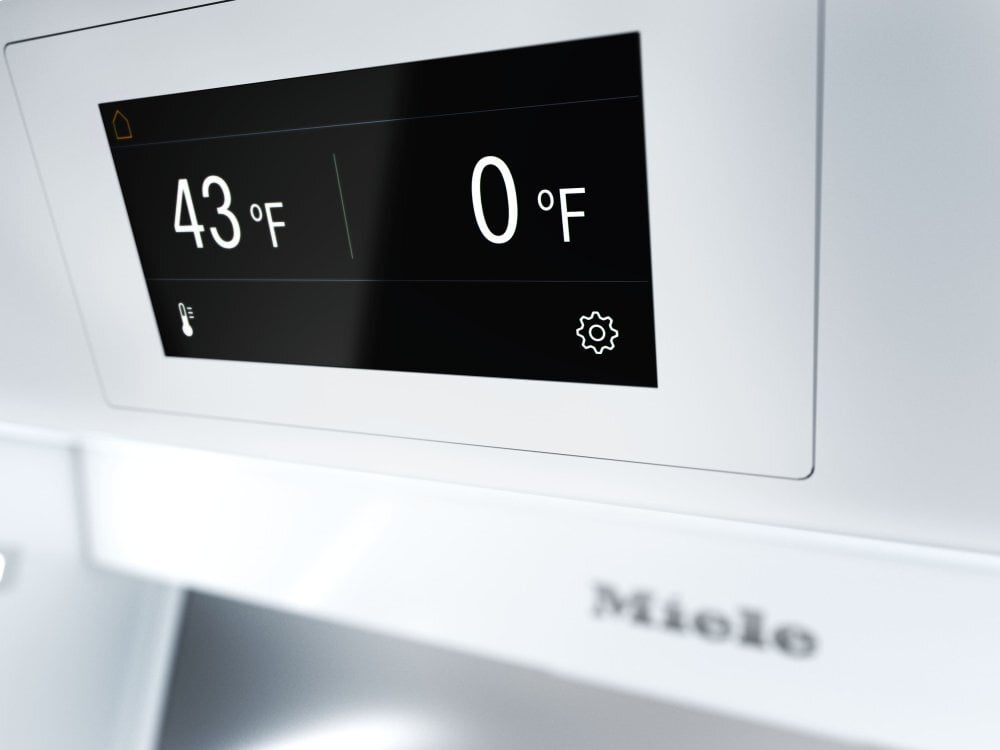 Miele F2461VI F 2461 Vi - Mastercool™ Freezer Integrated Icemaker Features Separate Water And Ice Dispensers.