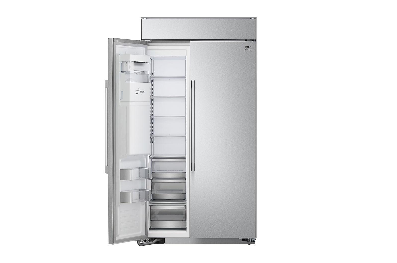 Lg SRSXB2622S Lg Studio 26 Cu. Ft. Smart Side-By-Side Built-In Refrigerator With Ice & Water Dispenser