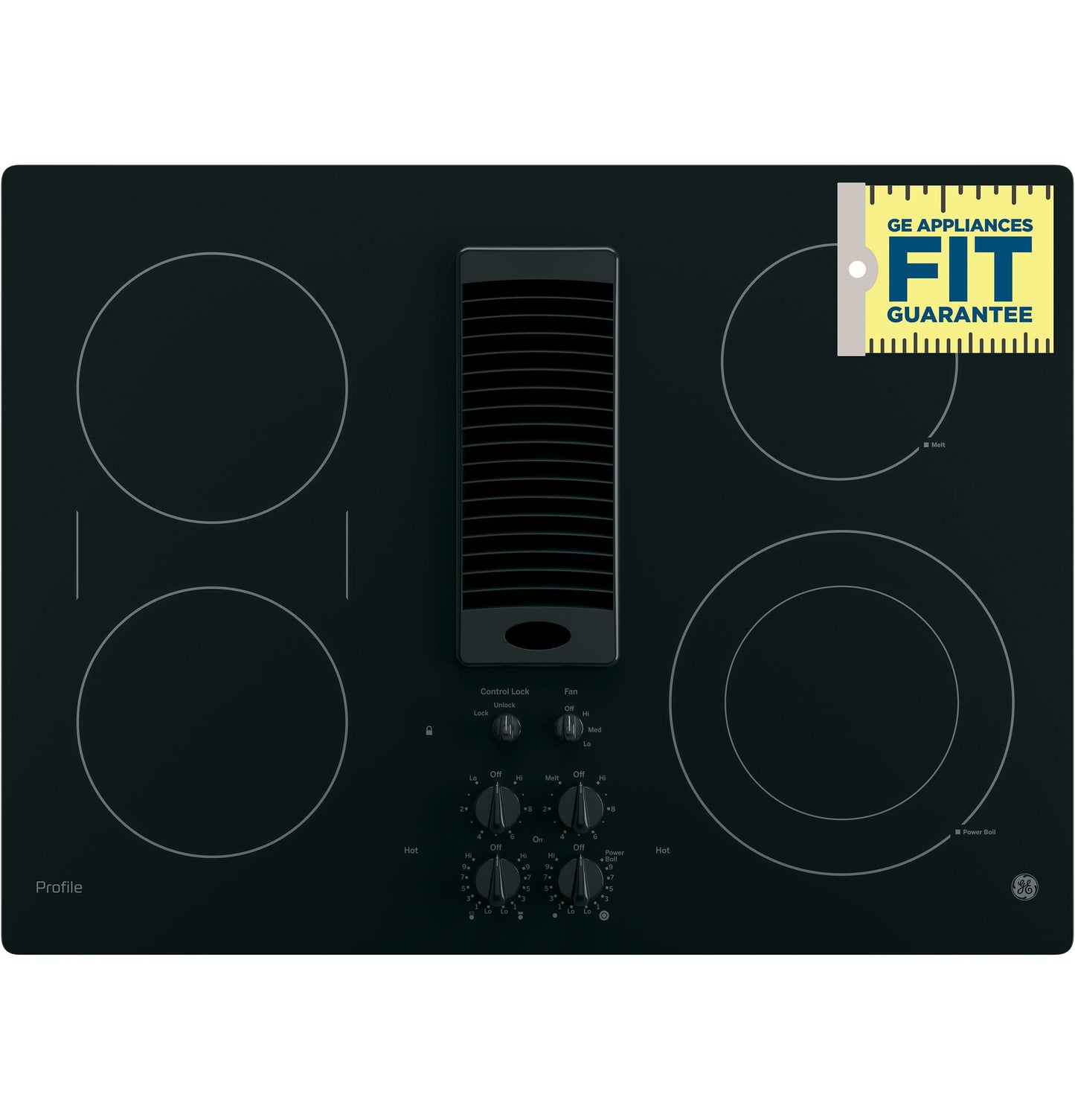 Ge Appliances PP9830DRBB Ge Profile™ 30" Downdraft Electric Cooktop