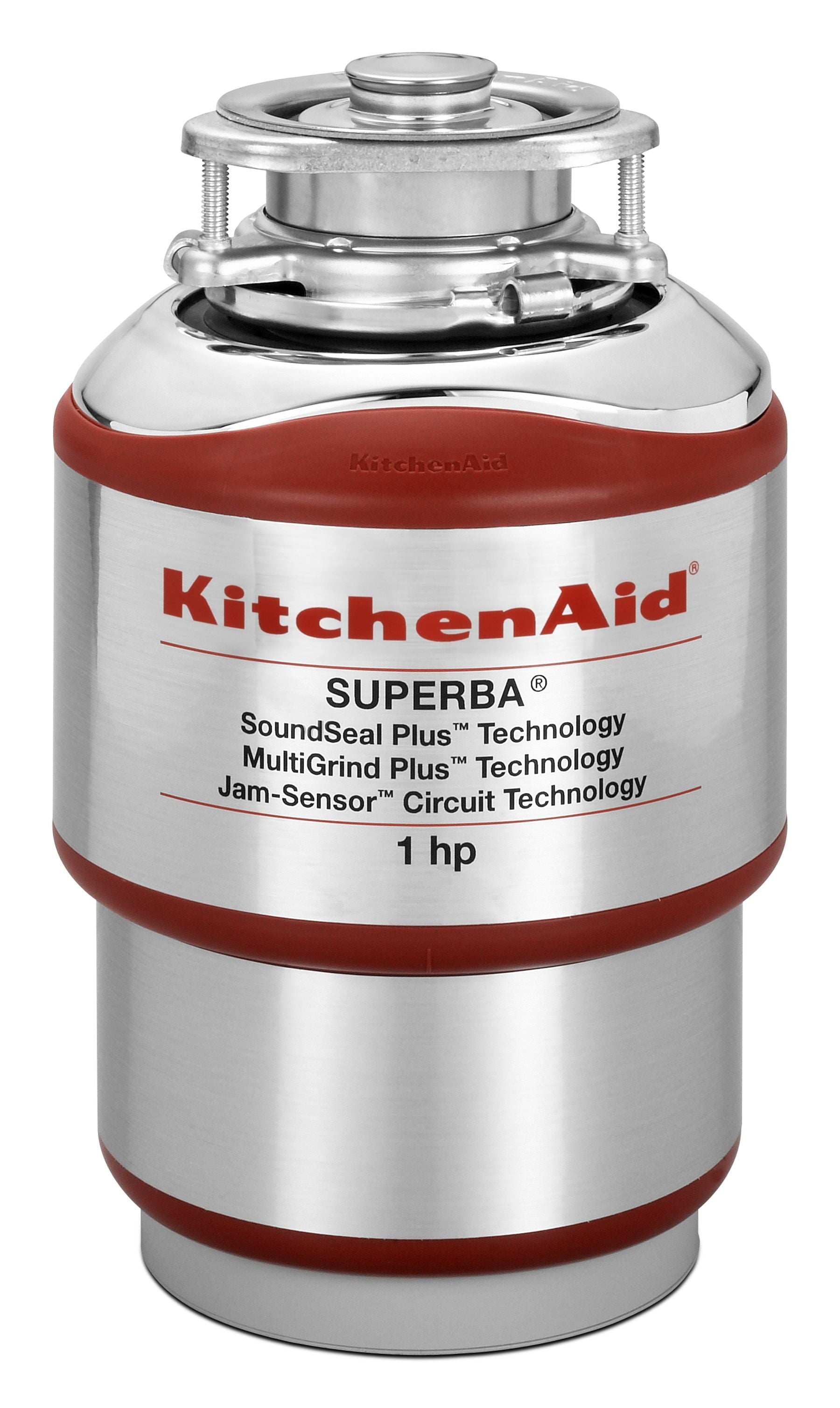 Kitchenaid KCDS100T 1-Horsepower Continuous Feed Food Waste Disposer - Red