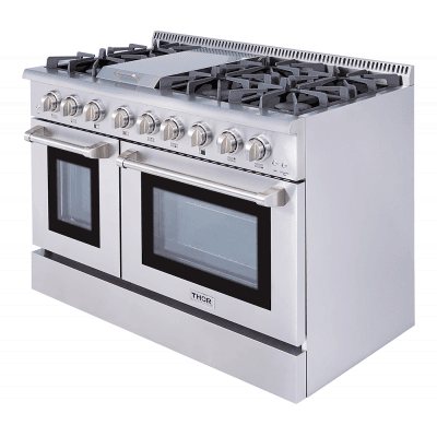 Thor Kitchen HRD4803U 48 Inch Professional Dual Fuel Range In Stainless Steel