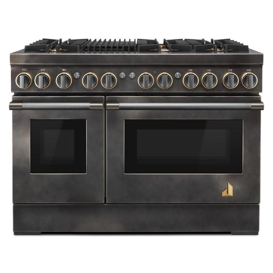Jennair TANKMAN50 Smoke & Brass By Jennair® 48" Dual-Fuel Professional-Style Range