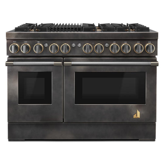 Jennair TANKMAN50 Smoke & Brass By Jennair® 48" Dual-Fuel Professional-Style Range