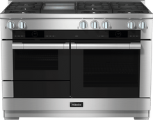 Miele HR19563GDFGDCLEANTOUCHSTEEL Hr 1956-3 G Df Gd - 48 Inch Range - The Dual Fuel All-Rounder With M Touch For The Highest Demands.