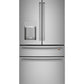 Cafe CXE22DP2PS1 Café™ Energy Star® 22.3 Cu. Ft. Smart Counter-Depth 4-Door French-Door Refrigerator
