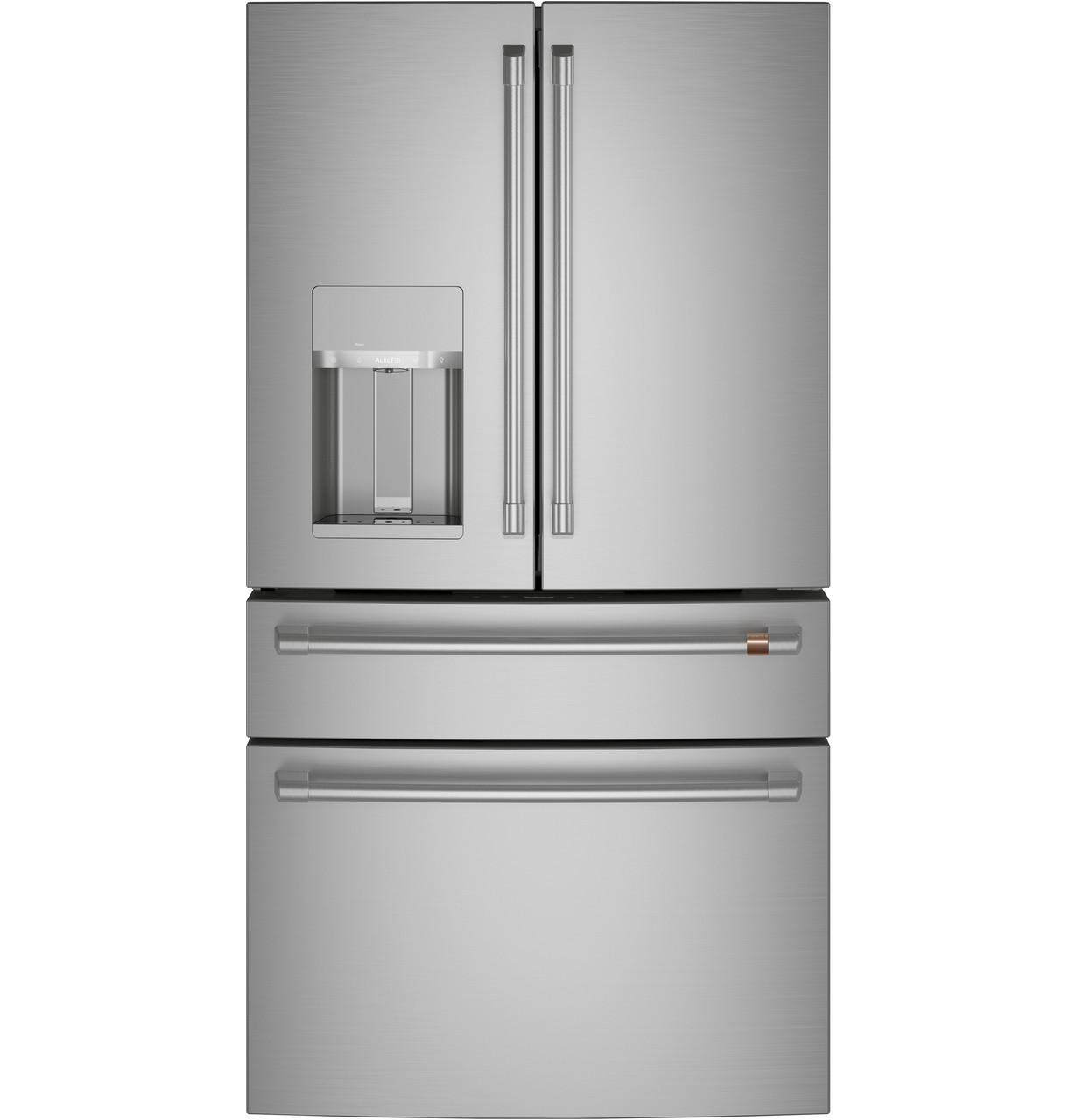 Cafe CXE22DP2PS1 Café&#8482; Energy Star® 22.3 Cu. Ft. Smart Counter-Depth 4-Door French-Door Refrigerator