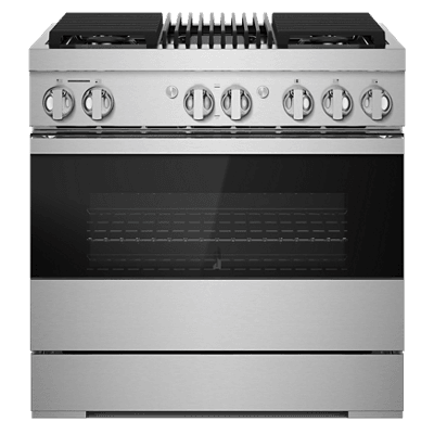 Jennair JDRP636HM Noir 36" Dual-Fuel Professional Range With Gas Grill