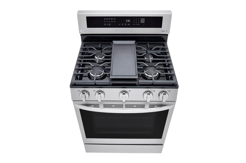 Lg LRGL5825F 5.8 Cu Ft. Smart Wi-Fi Enabled True Convection Instaview® Gas Range With Air Fry