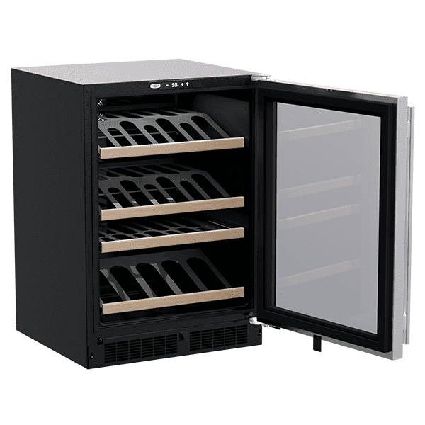 Marvel MLWC224SG01A 24-In Built-In High-Efficiency Single Zone Gallery Display Wine Refrigerator With Door Style - Stainless Steel Frame Glass