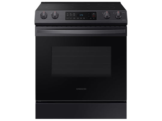 Samsung NE63T8111SG 6.3 Cu Ft. Front Control Slide-In Electric Range With Wi-Fi In Black Stainless Steel