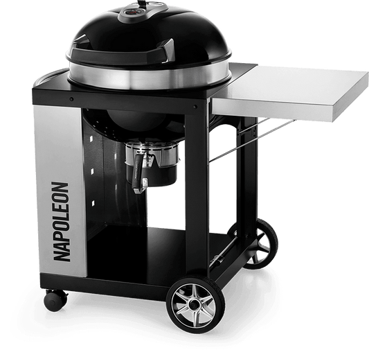 Napoleon Bbq PRO22KCART2 22" Pro Cart Charcoal Kettle Grill , Black , Charcoal