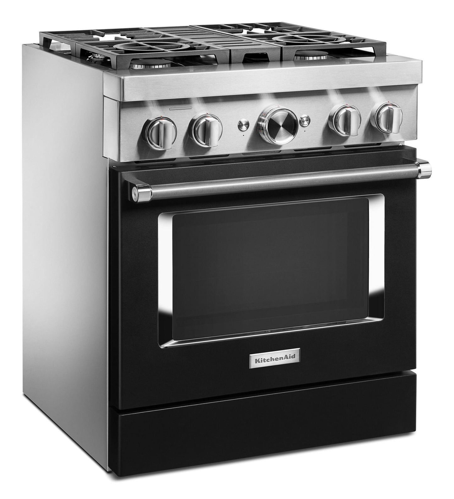 Kitchenaid KFDC500JBK Kitchenaid® 30'' Smart Commercial-Style Dual Fuel Range With 4 Burners - Imperial Black