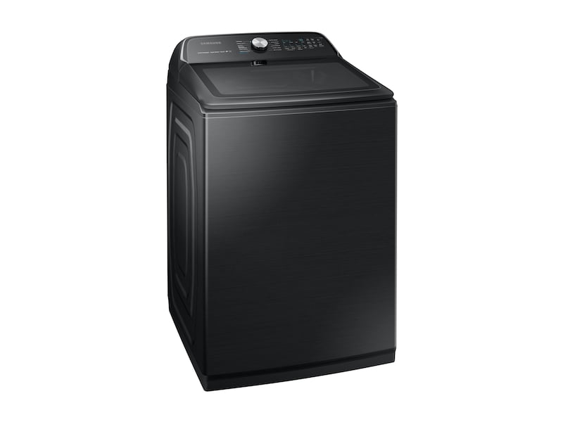 Samsung WA54R7600AV 5.4 Cu Ft Top Load Washer With Super Speed In Black Stainless Steel