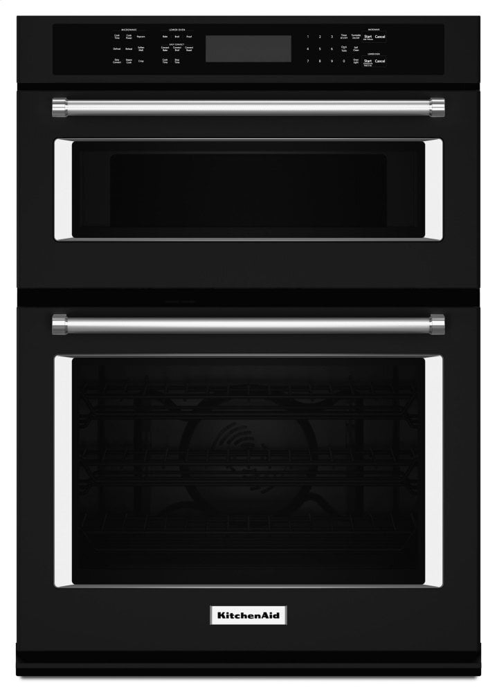 Kitchenaid KOCE500EBL 30" Combination Wall Oven With Even-Heat&#8482; True Convection (Lower Oven) - Black
