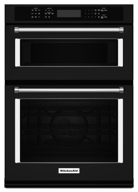 Kitchenaid KOCE500EBL 30" Combination Wall Oven With Even-Heat™ True Convection (Lower Oven) - Black