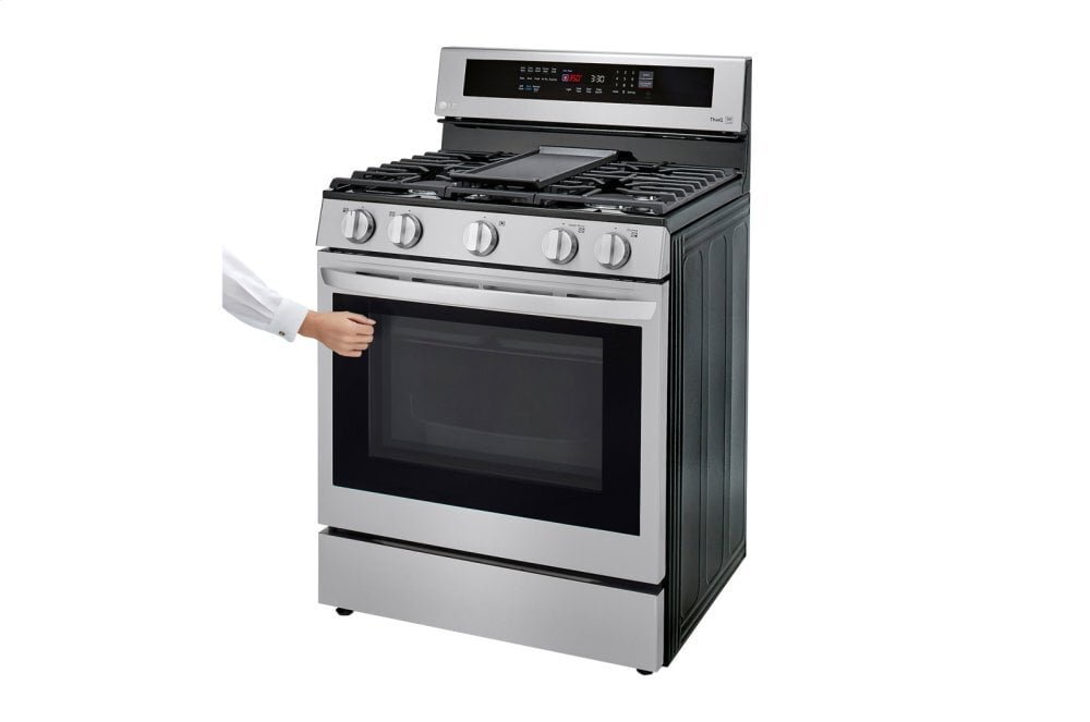 Lg LRGL5825F 5.8 Cu Ft. Smart Wi-Fi Enabled True Convection Instaview® Gas Range With Air Fry