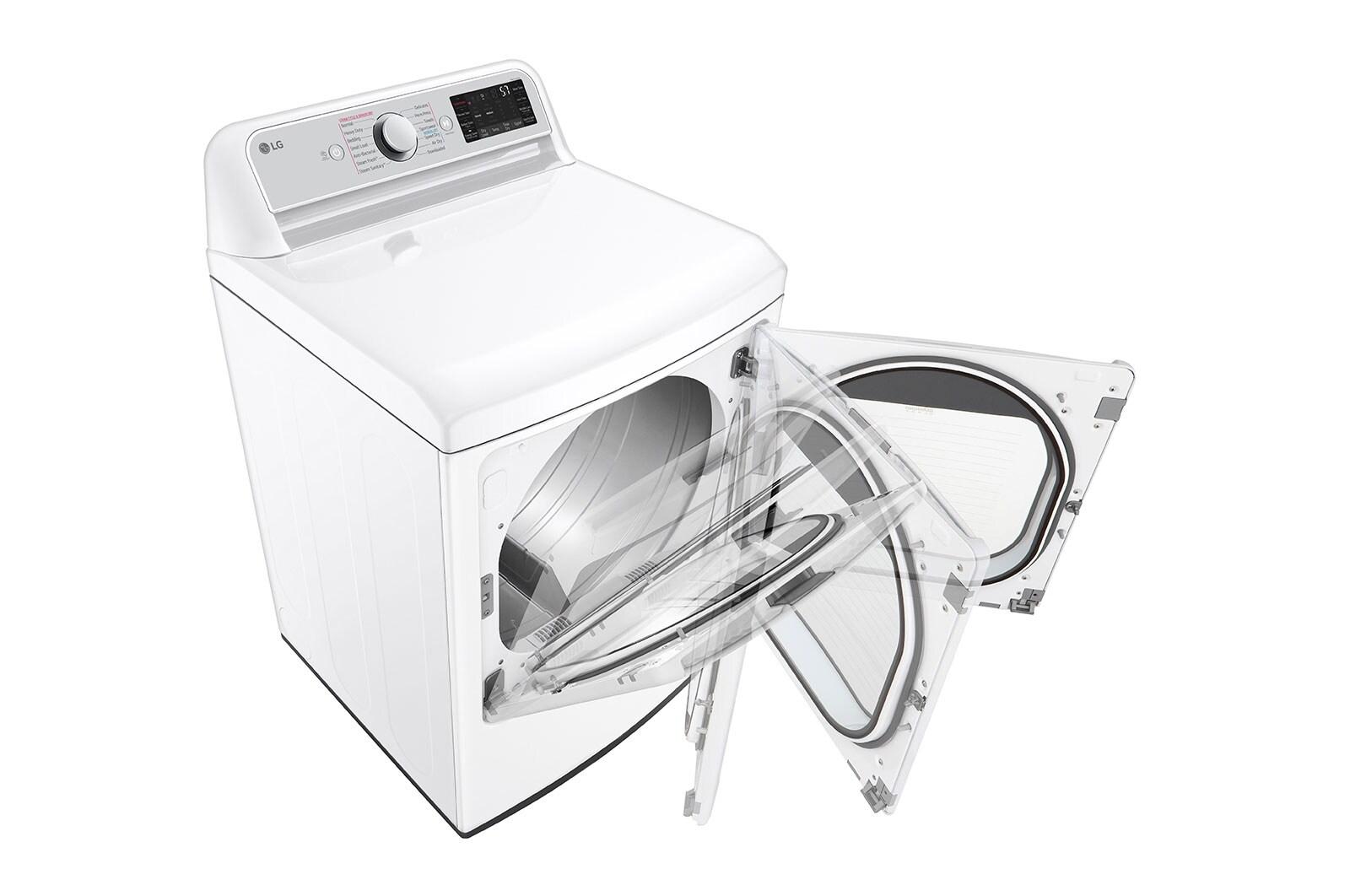 Lg DLGX7901WE 7.3 Cu. Ft. Ultra Large Capacity Smart Wi-Fi Enabled Rear Control Gas Dryer With Turbosteam™