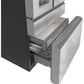 Cafe CXE22DM5PS5 Café™ Energy Star® 22.3 Cu. Ft. Smart Counter-Depth 4-Door French-Door Refrigerator In Platinum Glass
