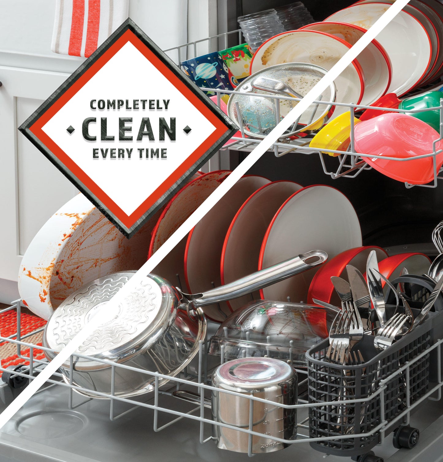 Hotpoint HDF310PGRWW Hotpoint® One Button Dishwasher With Plastic Interior