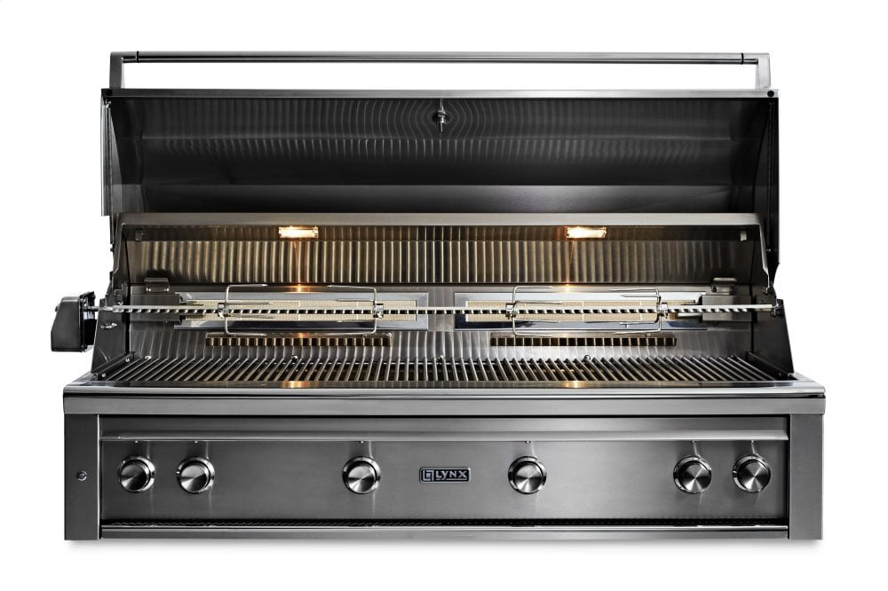 Lynx L54TRNG 54" Lynx Professional Built In Grill With 1 Trident And 3 Ceramic Burners And Rotisserie, Ng
