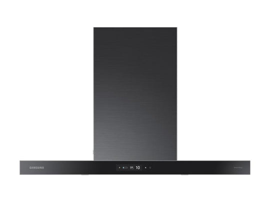 Samsung NK36CB700W33 36" Bespoke Smart Wall Mount Hood With Lcd Display In Clean Deep Charcoal