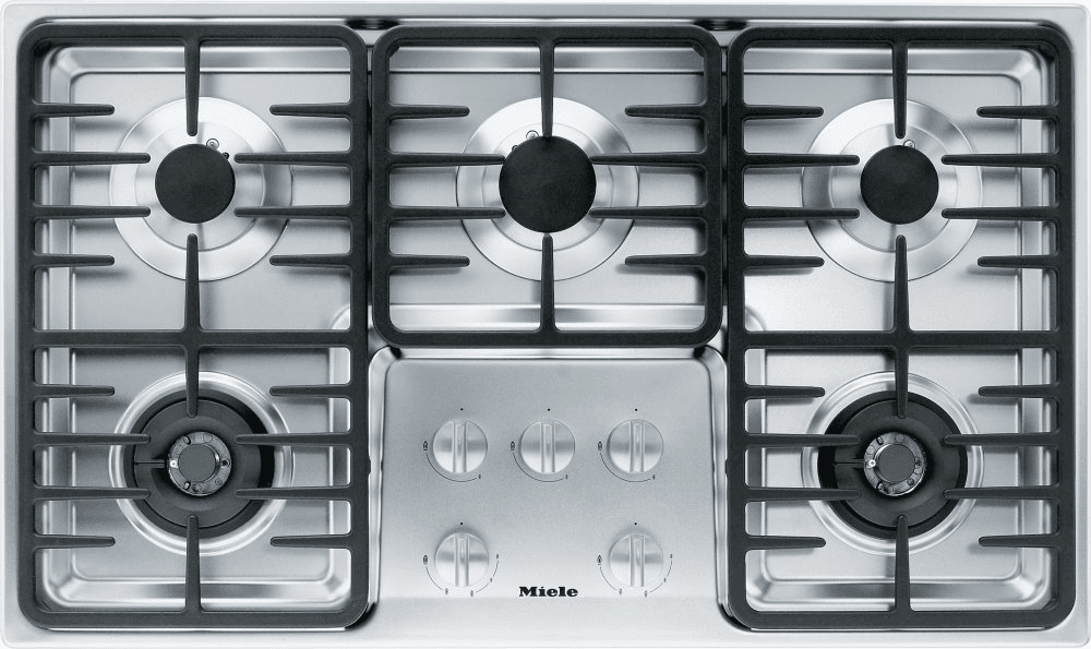 Miele KM3475G Km 3475 G - Gas Cooktop With 2 Dual Wok Burners For Particularly Versatile Cooking Convenience.