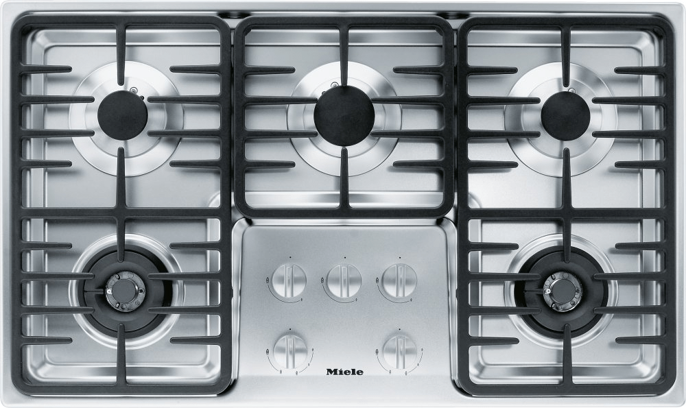 Miele KM3475GSTAINLESSSTEEL Km 3475 G - Gas Cooktop With 2 Dual Wok Burners For Particularly Versatile Cooking Convenience.