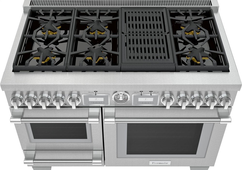 Thermador PRD48WLSGU 48-Inch Pro Grand® Commercial Depth Dual Fuel Steam Range