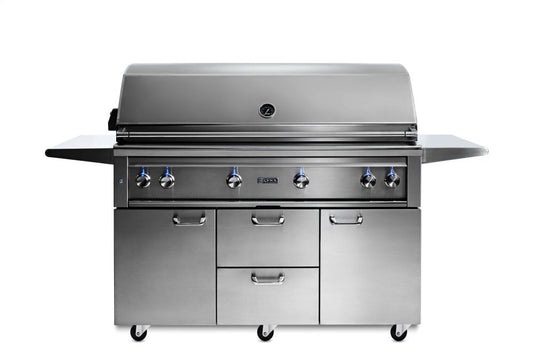 Lynx L54TRFNG 54" Lynx Professional Freestanding Grill With 1 Trident And 3 Ceramic Burners And Rotisserie, Ng