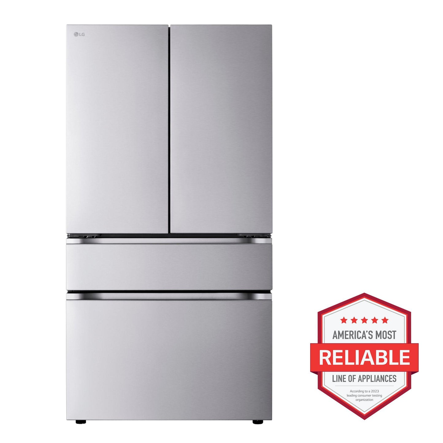 Lg LF30S8210S 30 Cu. Ft. Smart Standard-Depth Max™ 4-Door French Door Refrigerator With Full-Convert Drawer™