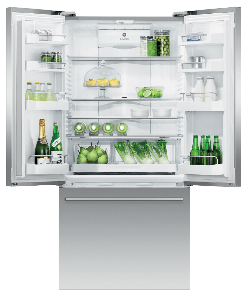 Fisher & Paykel RF170ADUSX4N Freestanding French Door Refrigerator Freezer, 32