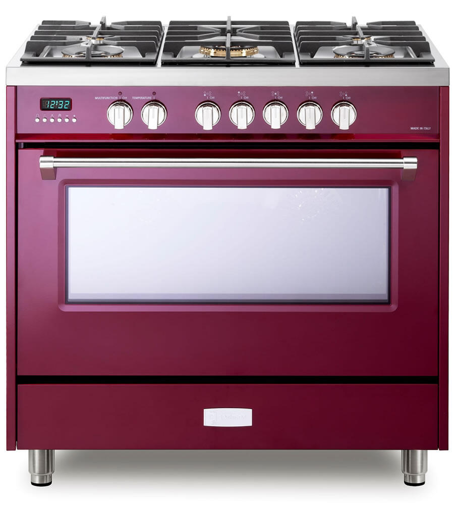 Verona VDFSGE365BU Burgundy 36" Dual Fuel - Designer Series