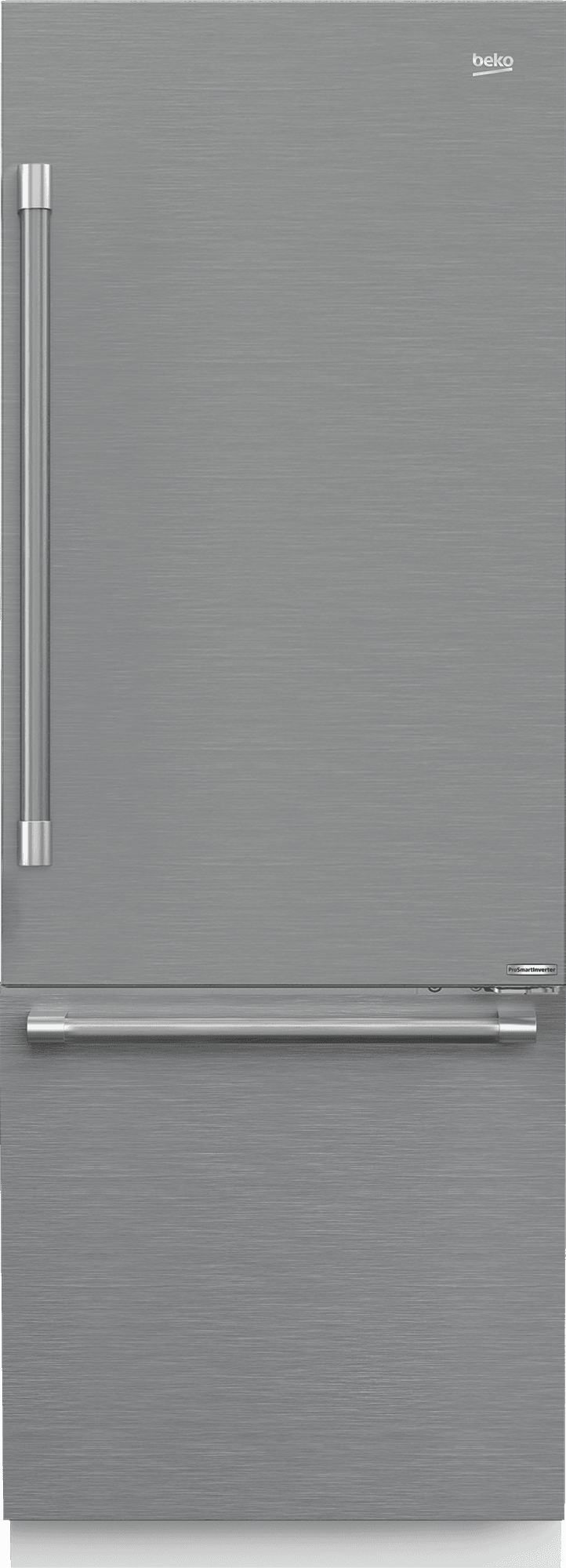 Beko BBBF3019IMWESS 30" Stainless Steel Freezer Bottom Built-In Refrigerator With Auto Ice Maker, Water Dispenser