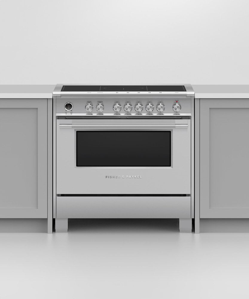 Fisher & Paykel OR36SCI6X1 Induction Range, 36", 5 Zones With Smartzone, Self-Cleaning