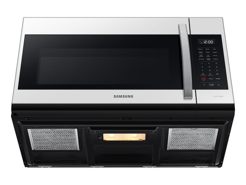 Samsung ME19CB704112 Bespoke Smart 1.9 Cu. Ft. Over-The-Range Microwave With Sensor Cook In White Glass