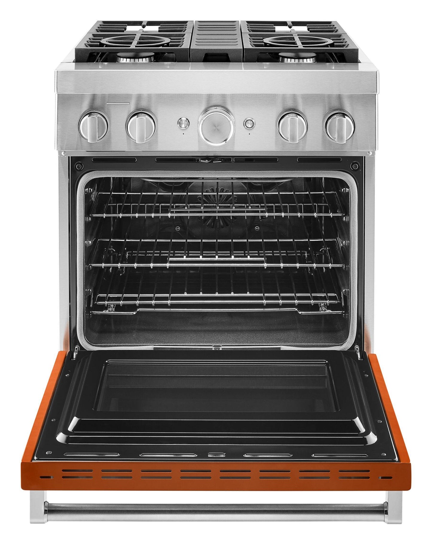 Kitchenaid KFDC500JSC Kitchenaid® 30'' Smart Commercial-Style Dual Fuel Range With 4 Burners - Scorched Orange